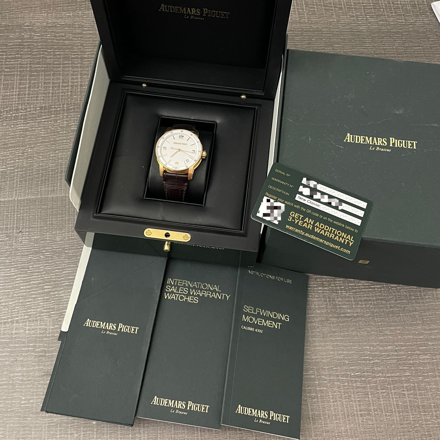 Audemars Piguet Code 11.59 White Dial Rose Gold Leather Automatic 41