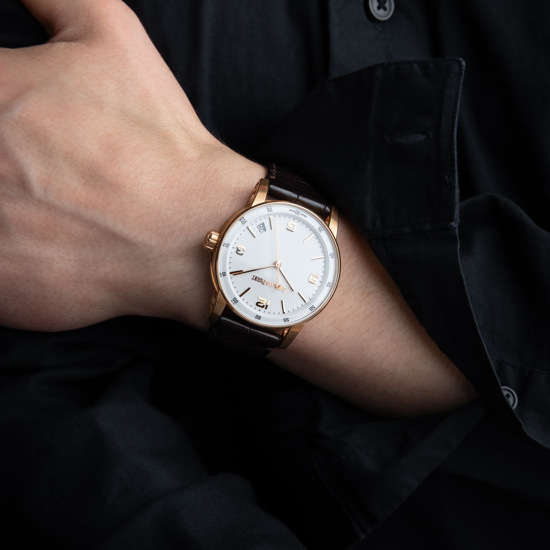 Audemars Piguet Code 11.59 White Dial Rose Gold Leather Automatic 41