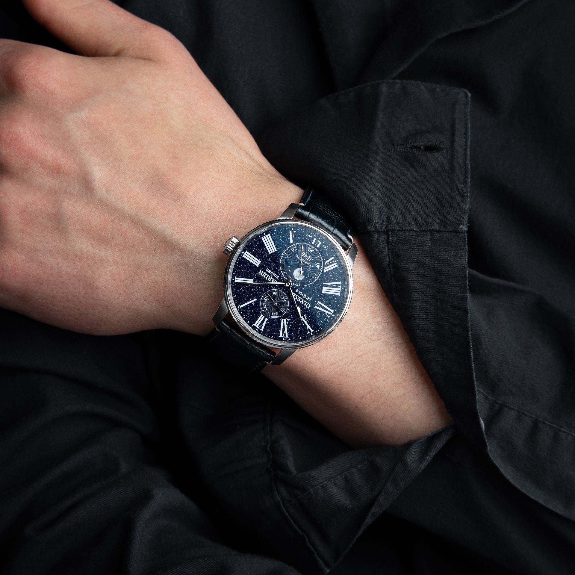 Ulysse Nardin Marine Torpilleur Aventurine Moonphase Limited Edition Blue