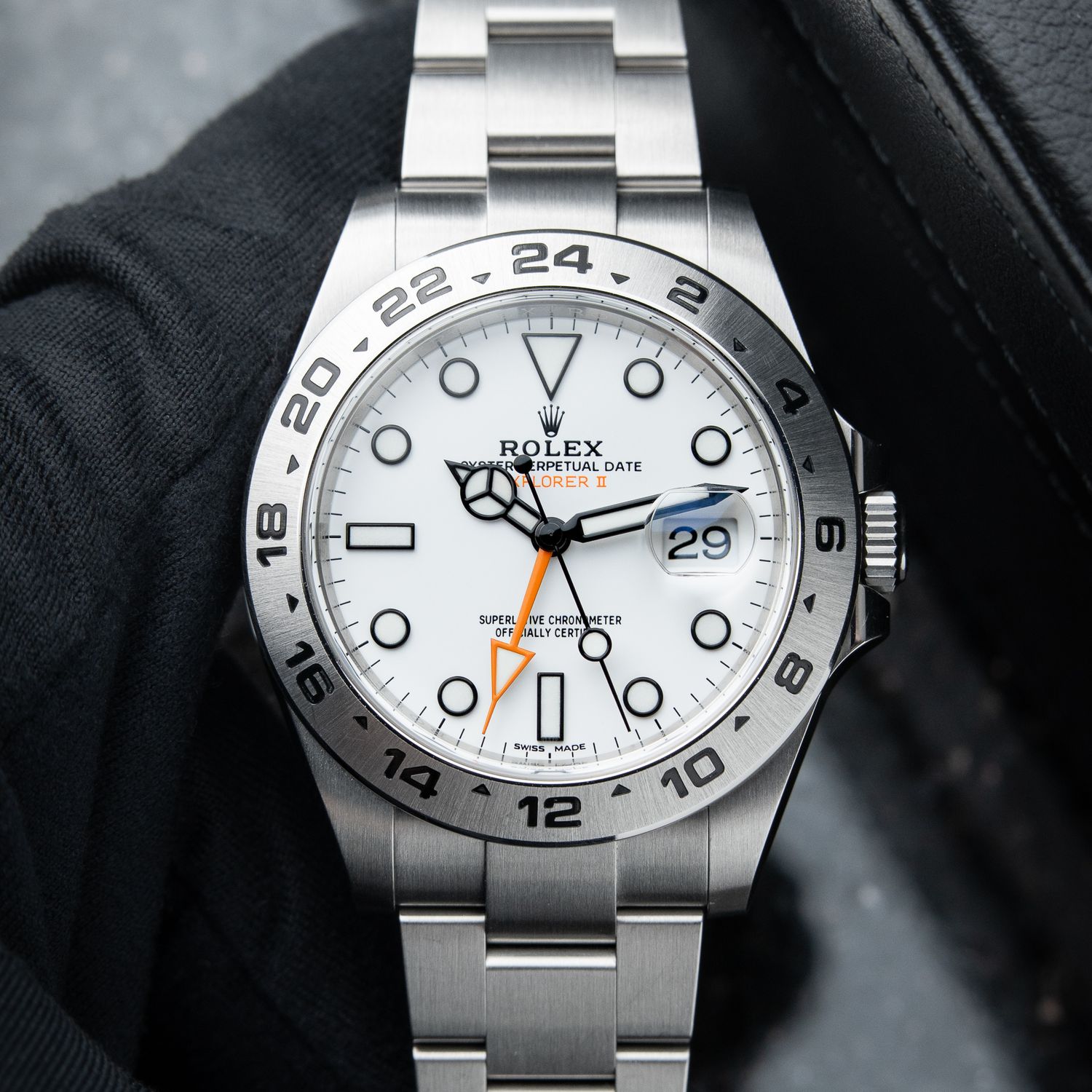 Rolex Explorer II Polar White Dial Oyster GMT 42mm Steel Automatic 216570