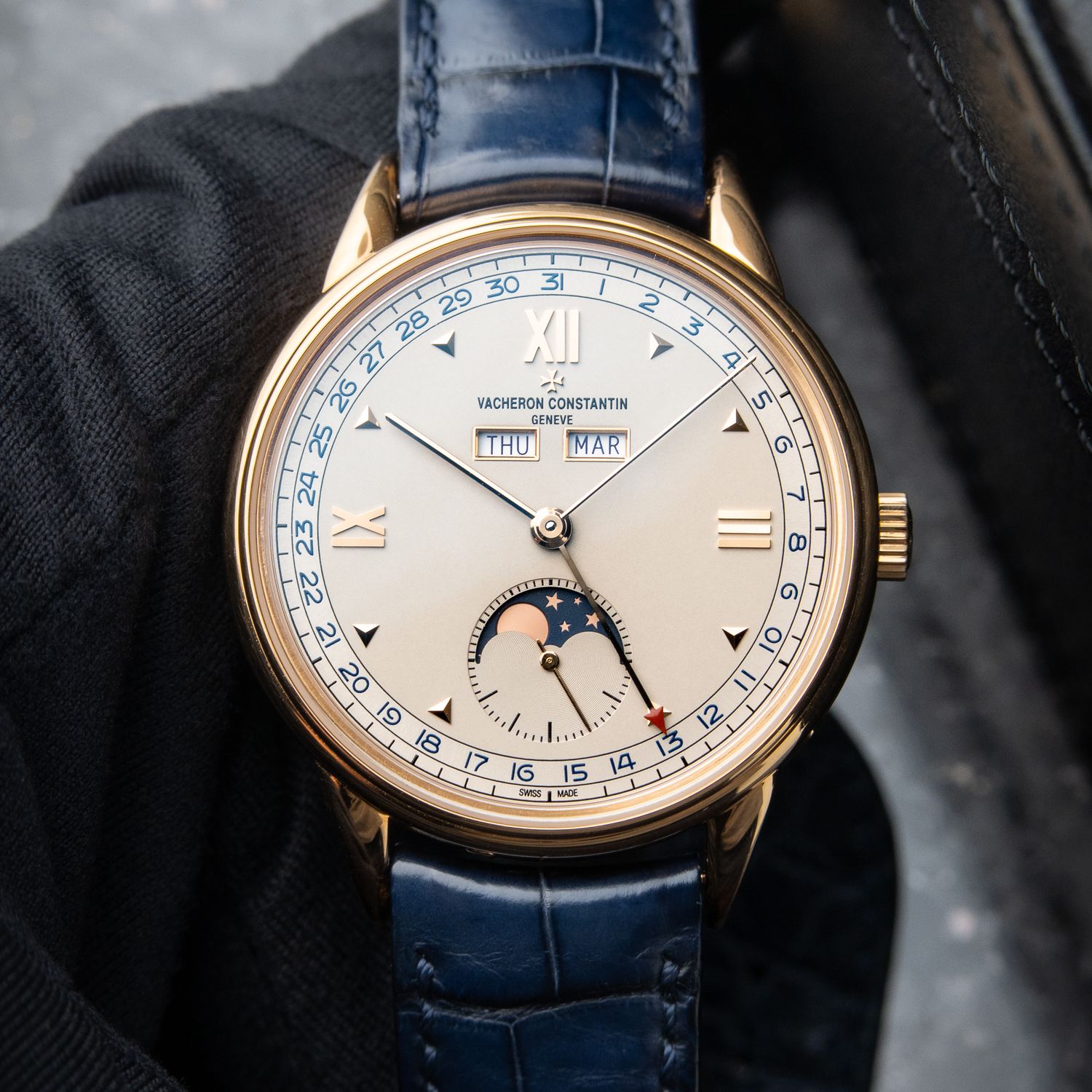 Vacheron Constantin Historiques 1948 Triple Calendar Blue Rose Gold 3100V
