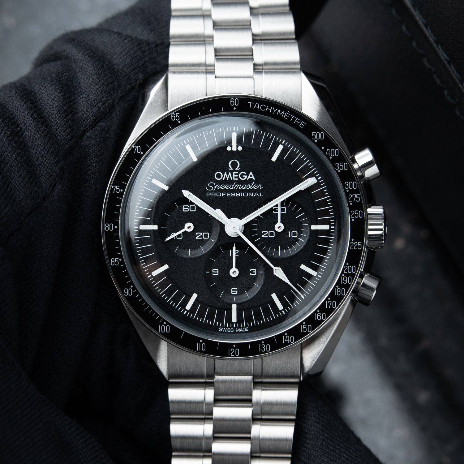 Omega Speedmaster Professional Moonwatch Hesalite Chronograph Bracelet Set