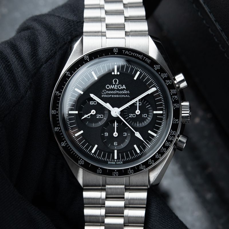 Omega Speedmaster Professional Moonwatch Hesalite Chronograph Bracelet Set