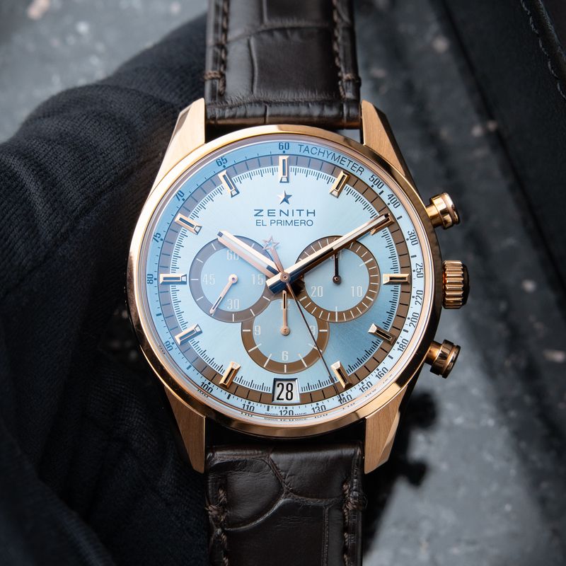 Zenith El Primero UNWORN Chronograph Limited Edition Of 50 Rose Gold Blue