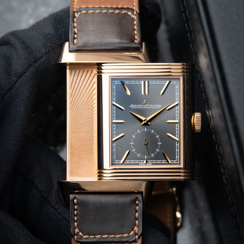 Jaeger-LeCoultre Reverso Duoface Tribute Duoface Boutique Edition Rose Gold Grey