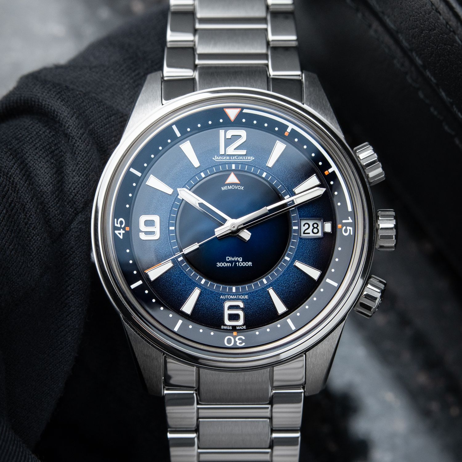 Jaeger-LeCoultre Polaris CLEAN Mariner Memovox BRACELET & STRAP Alarm 300M Full Set