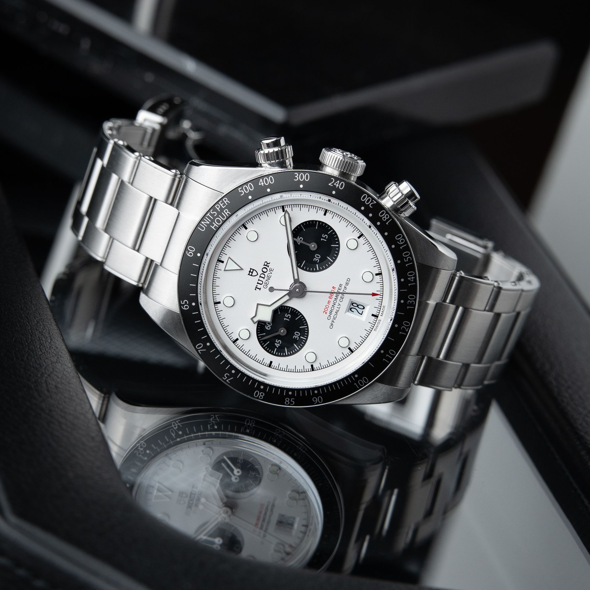 Tudor Black Bay Chrono Chronograph Panda 2024 Steel Bracelet White Dial 41mm Box