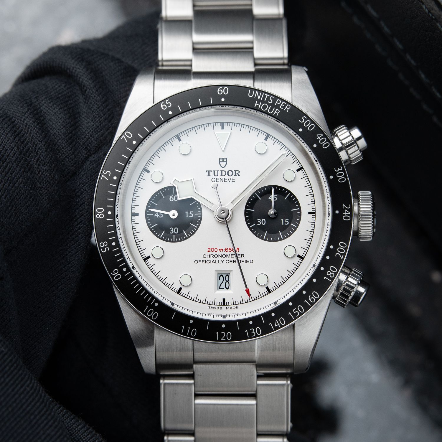 Tudor Black Bay Chrono Chronograph Panda 2024 Steel Bracelet White Dial 41mm Box