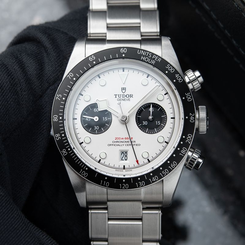 Tudor Black Bay Chrono Chronograph Panda 2024 Steel Bracelet White Dial 41mm Box