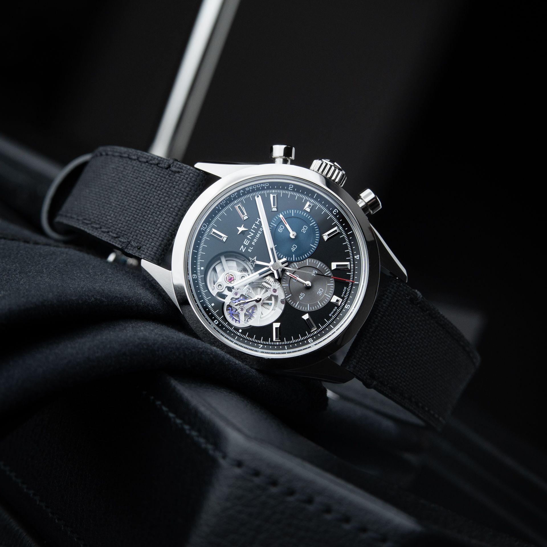 Zenith El Primero Chronomaster Open CLEAN 10/2024 El Primero 1/10th Chronograph Black