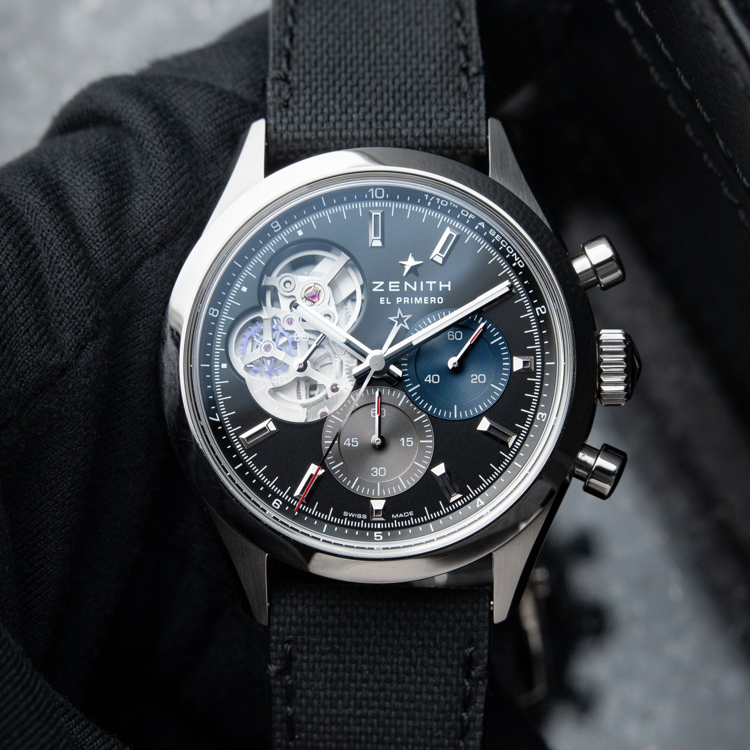 Zenith El Primero Chronomaster Open CLEAN 10/2024 El Primero 1/10th Chronograph Black