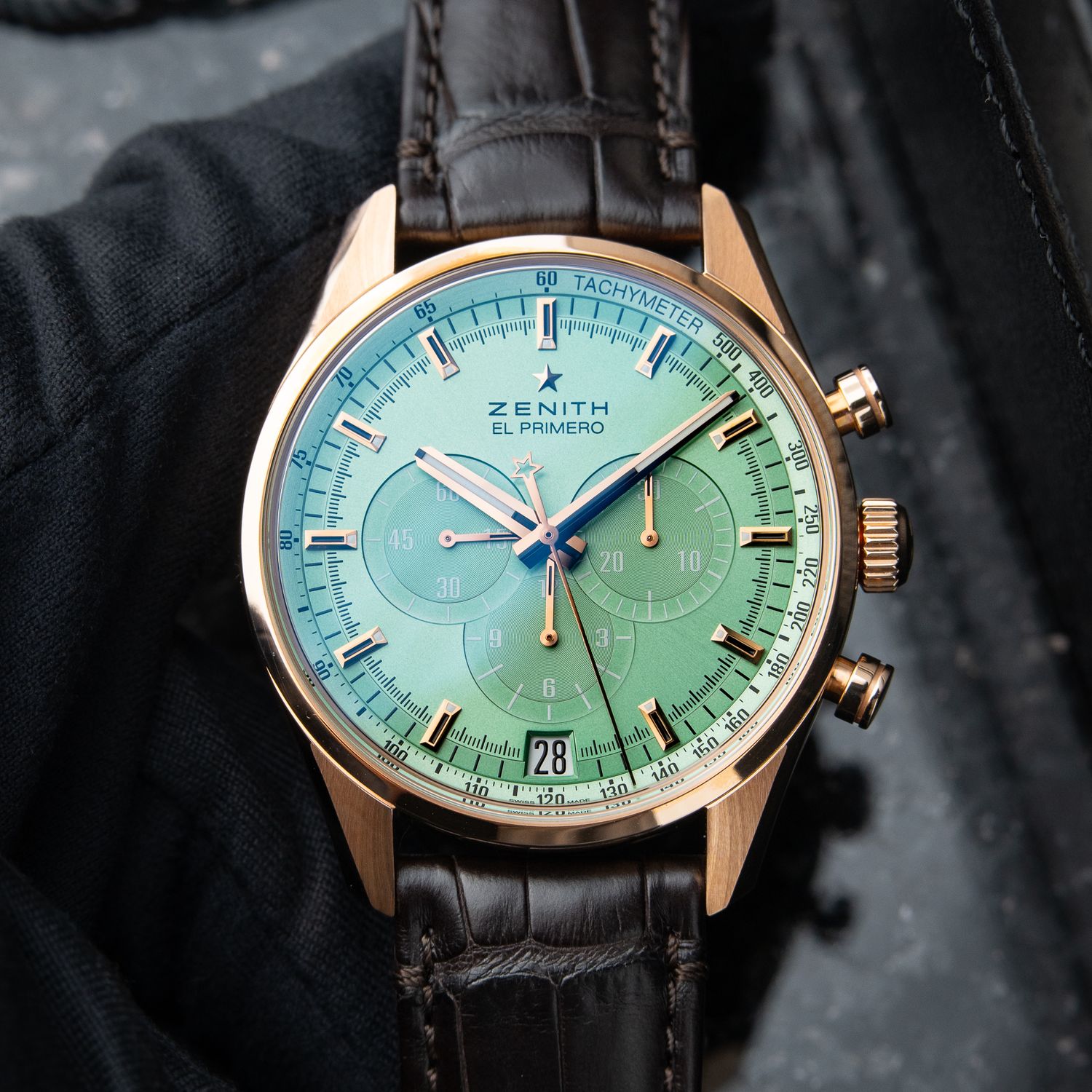 Zenith El Primero UNWORN 2025 Chronograph Limited Edition Rose Gold Green