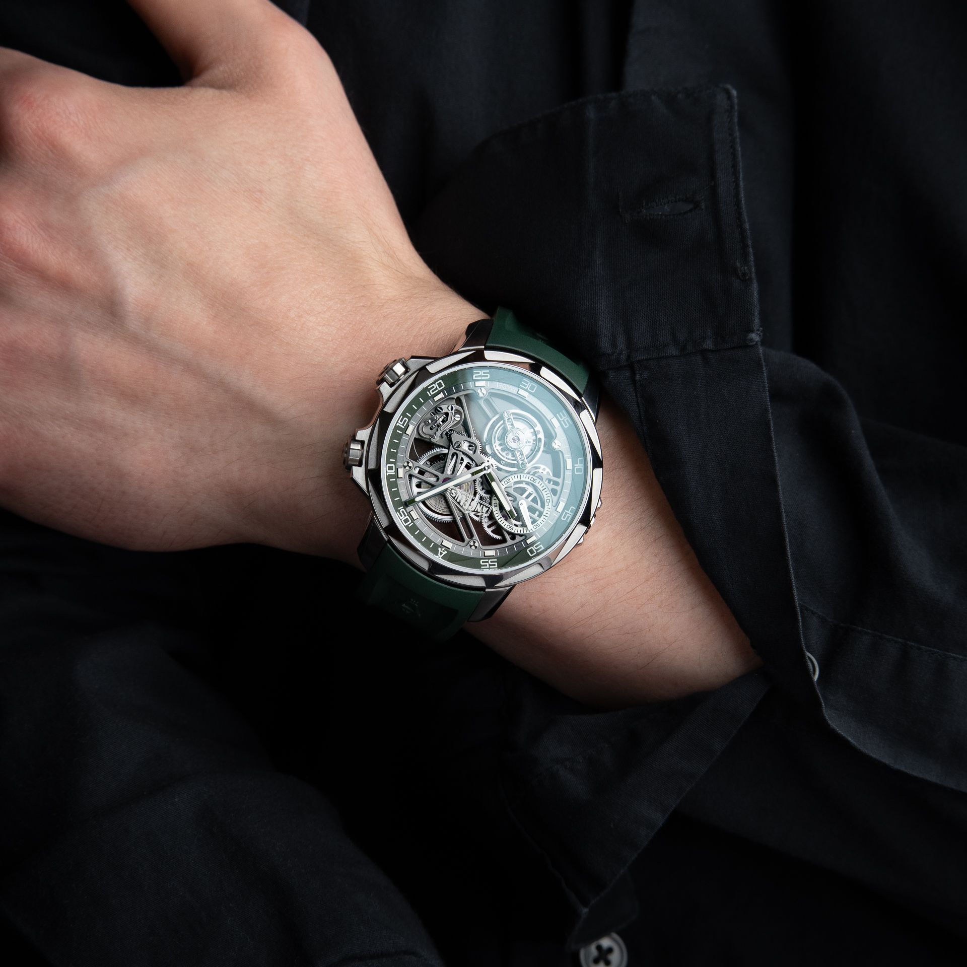 Angelus Urban U53 Diver Tourbillon Skeleton Limited Edition Titanium Green