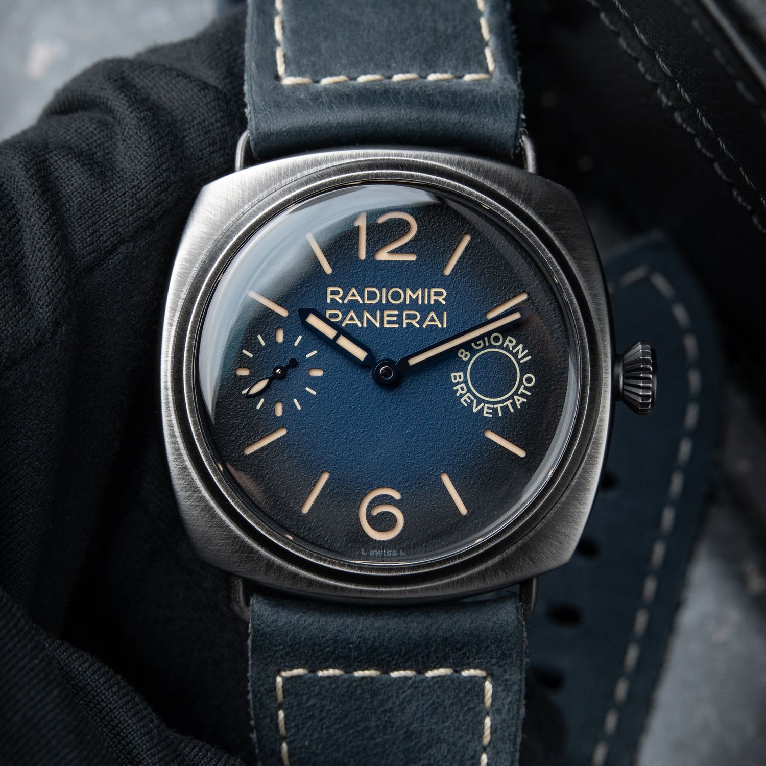 Panerai Radiomir 12/2024 8 Day Blue Otto Giorni Boutique Brunito eSteel Pam1348