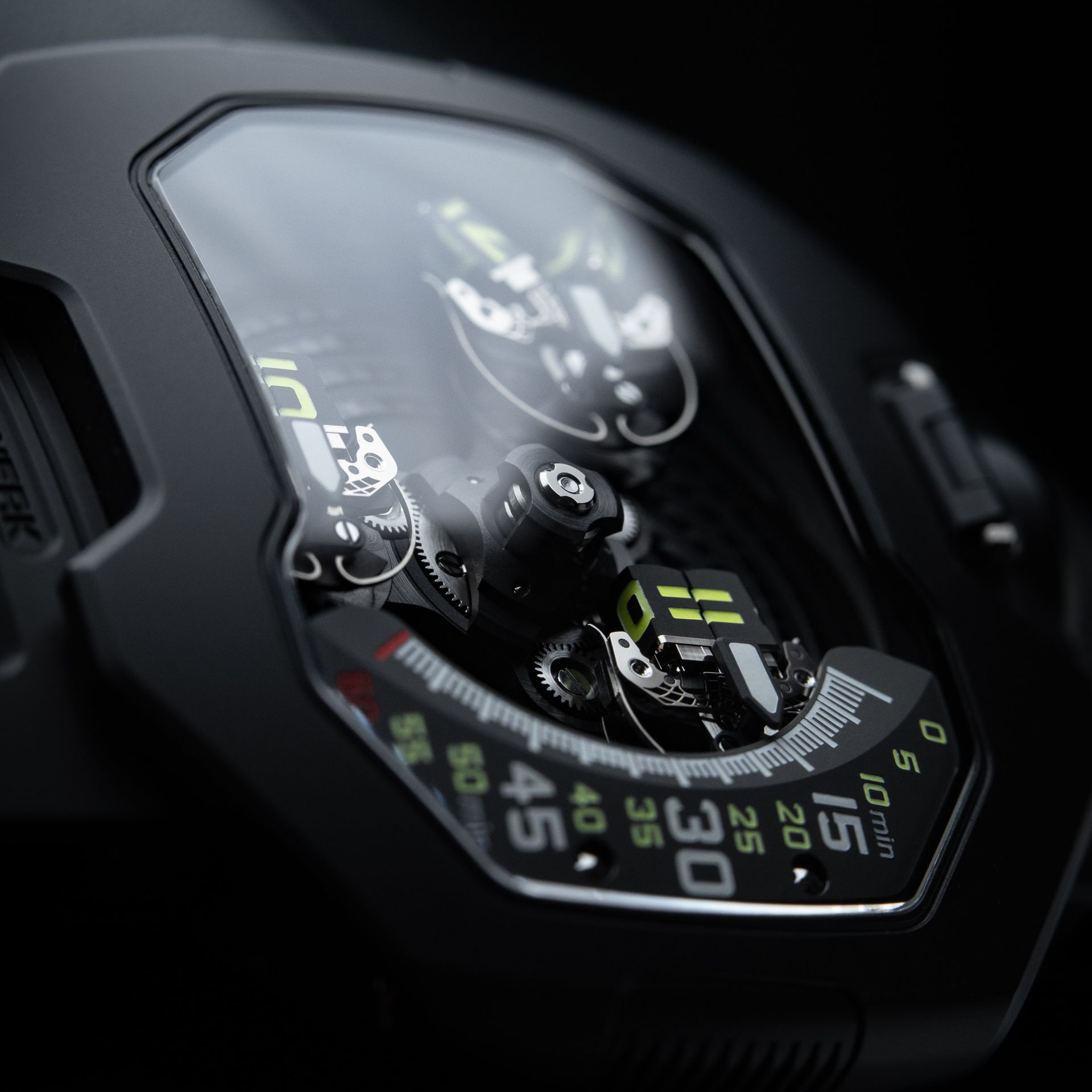 URWERK UR-120 Space Black RARE PVD Titanium Automatic Openworked Watch