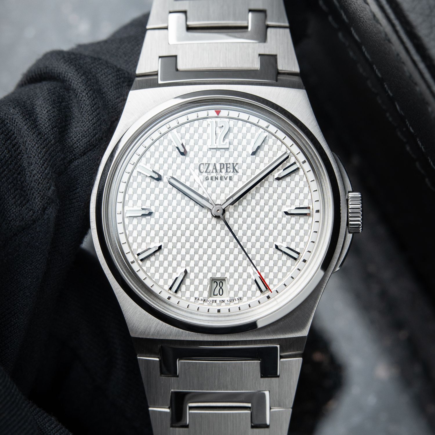 Czapek Antarctique Passage De Drake Ice White Steel Bracelet Automatic Set