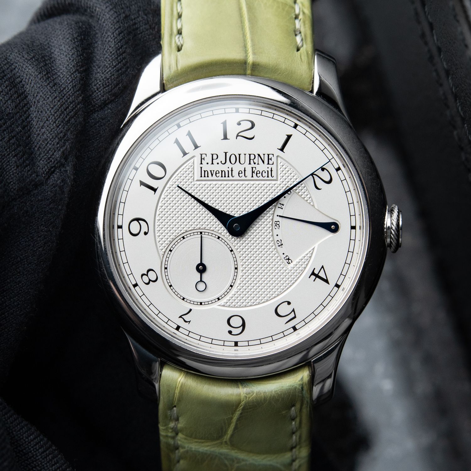 F.P.Journe Souveraine Chronometre Souverain Ref. CS Platinum Silver White Guilloche Souveraine STRAPS F.P.Journe Souveraine Chronometre Souverain Ref. CS Platinum Silver White Guilloche Souveraine STRAPS