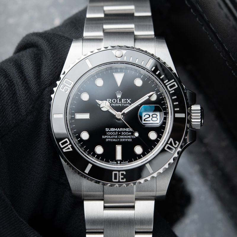 Rolex Submariner Date 1/2023 Diver Black Ceramic Bezel Steel Bracelet 41mm