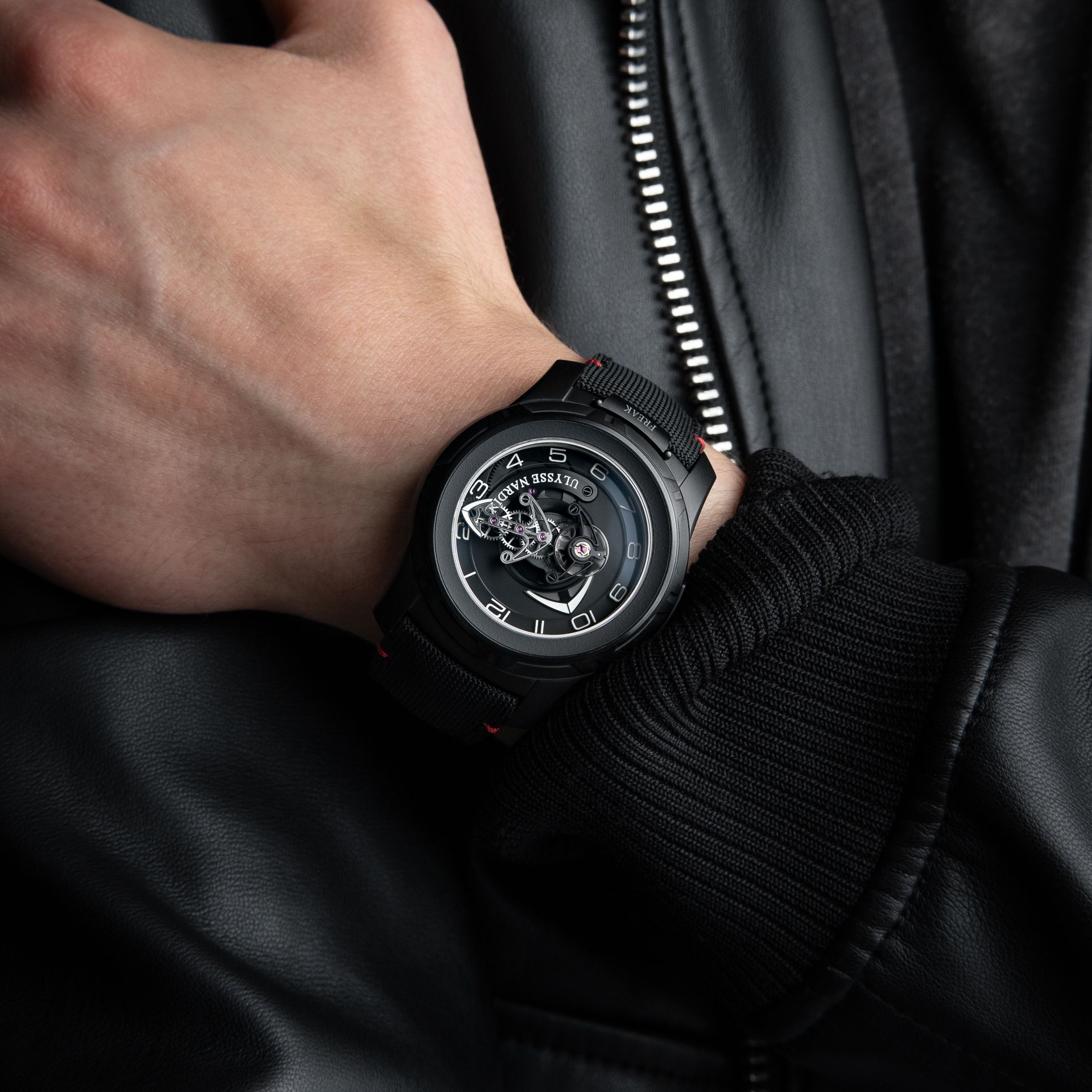 Ulysse Nardin Freak Out RARE SERVICED Black PVD Titanium Red Accents 7-Day