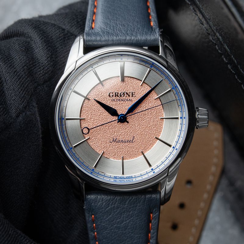 Grone Manueel One 'Sjef's One' Limited Edition Salmon Dial Steel Manual