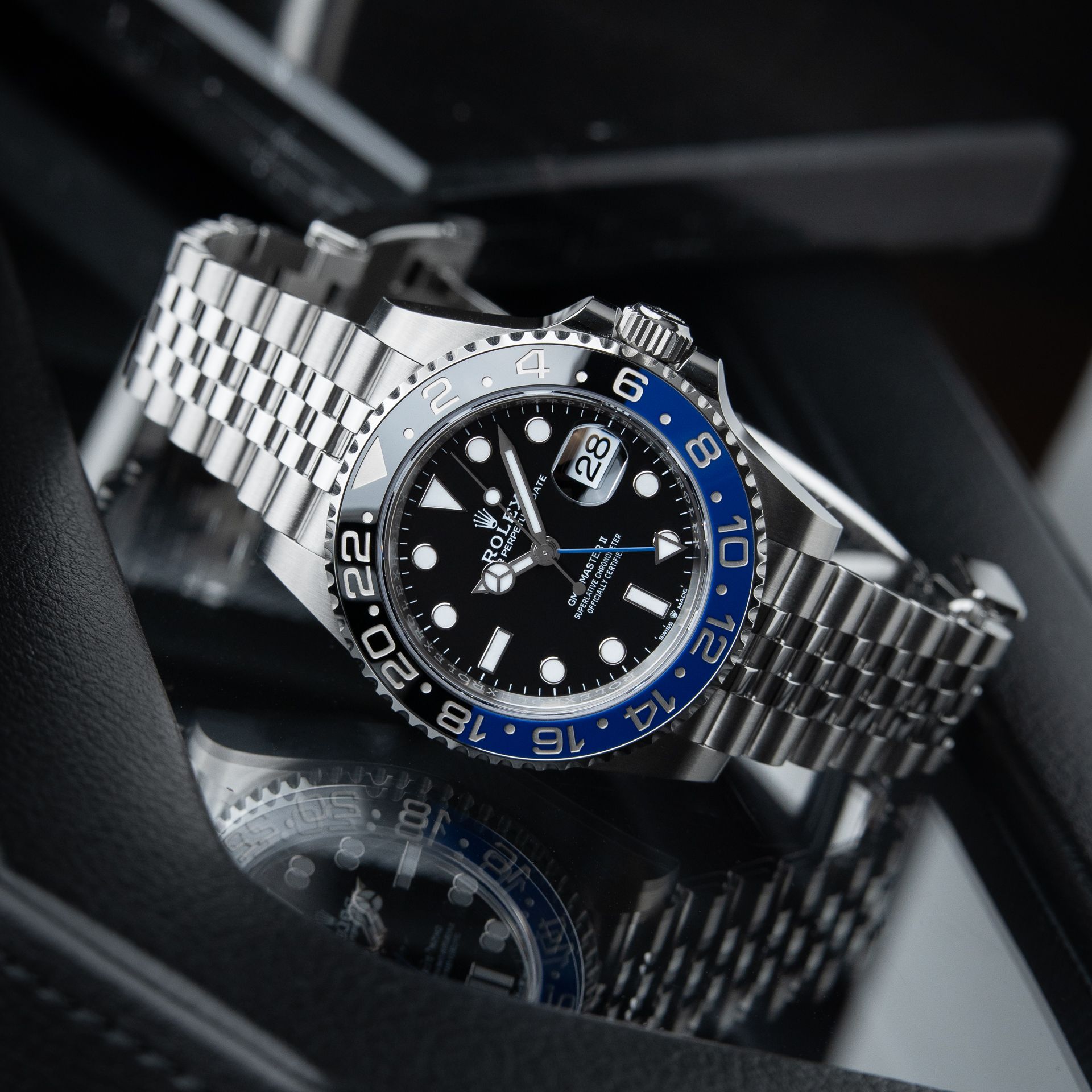 Rolex GMT-Master II 5/2023 Batman Batgirl Blue Black Jubilee Steel Ceramic