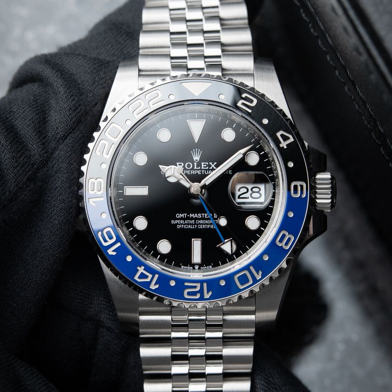 Rolex GMT-Master II 5/2023 Batman Batgirl Blue Black Jubilee Steel Ceramic