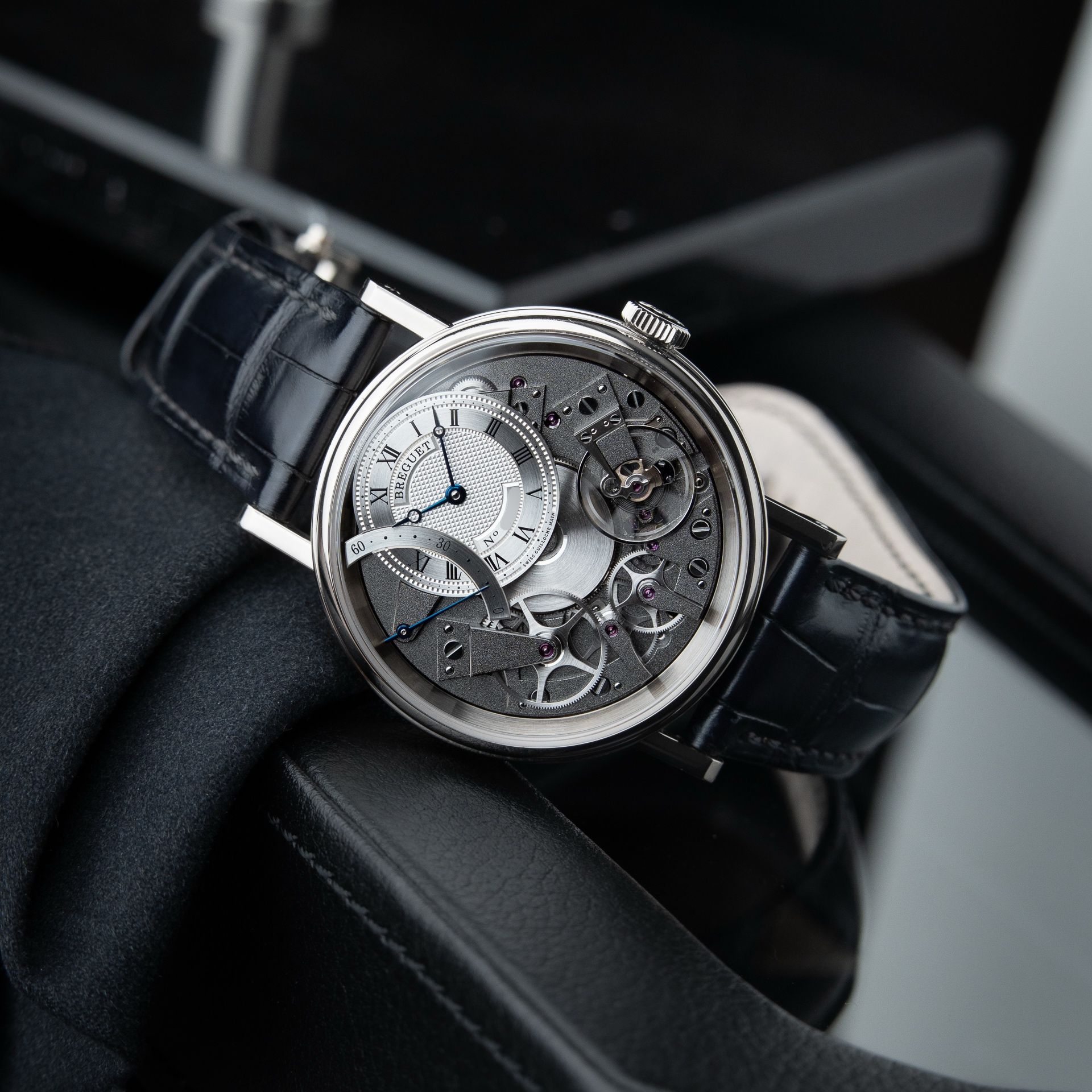 Breguet Tradition 7097BB White Gold Retrograde Seconds Automatic Silver 40