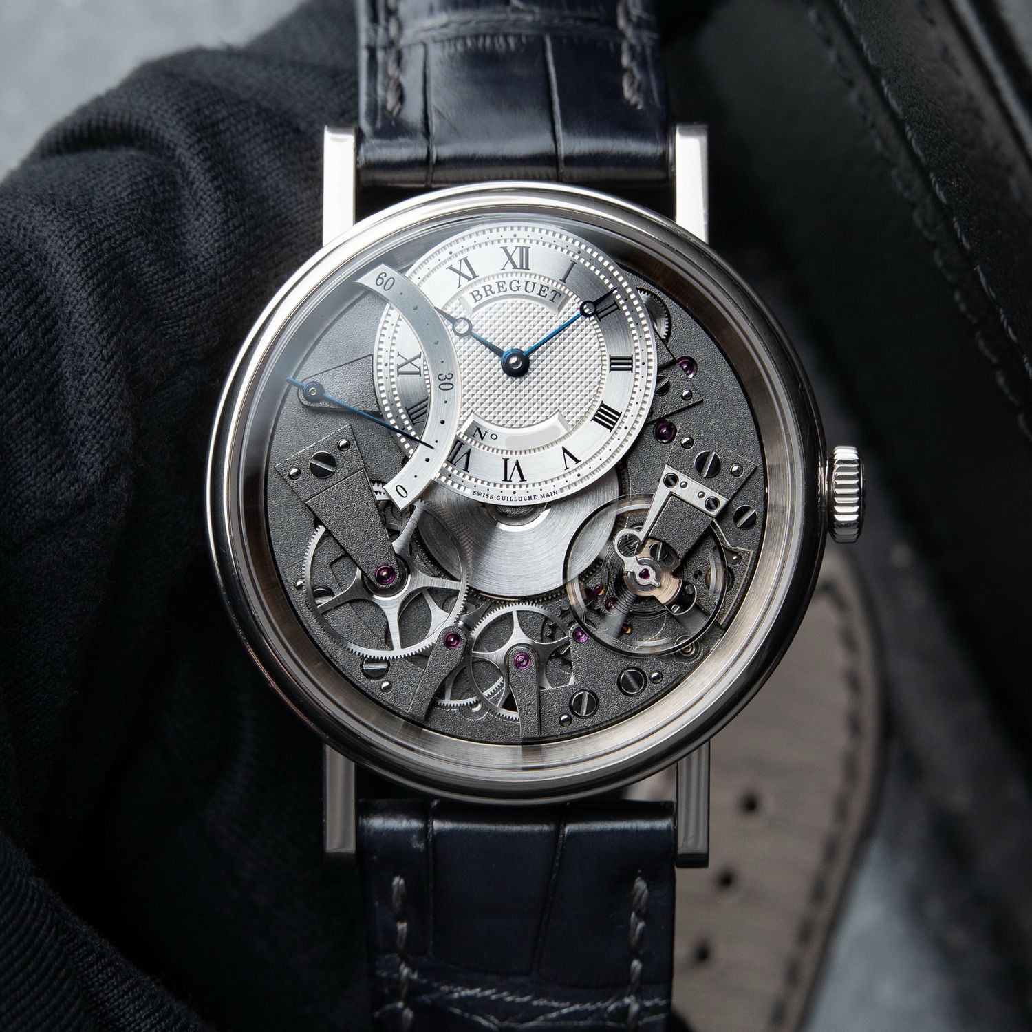 Breguet Tradition 7097BB White Gold Retrograde Seconds Automatic Silver 40