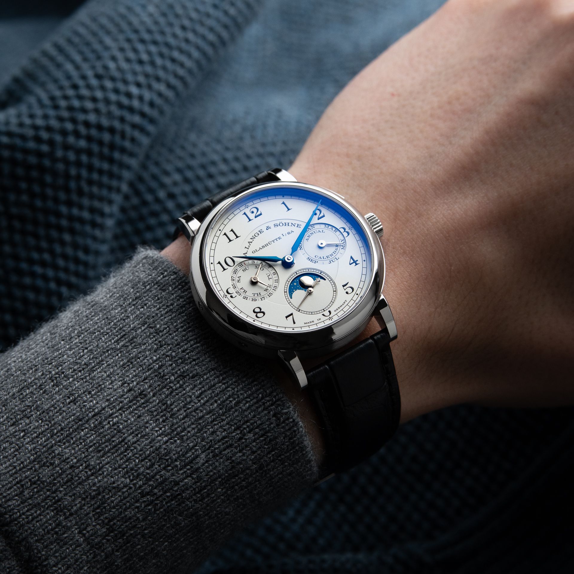 A. Lange & Söhne 1815 Annual Calendar 4/2025 Moonphase White Gold Sohne 40