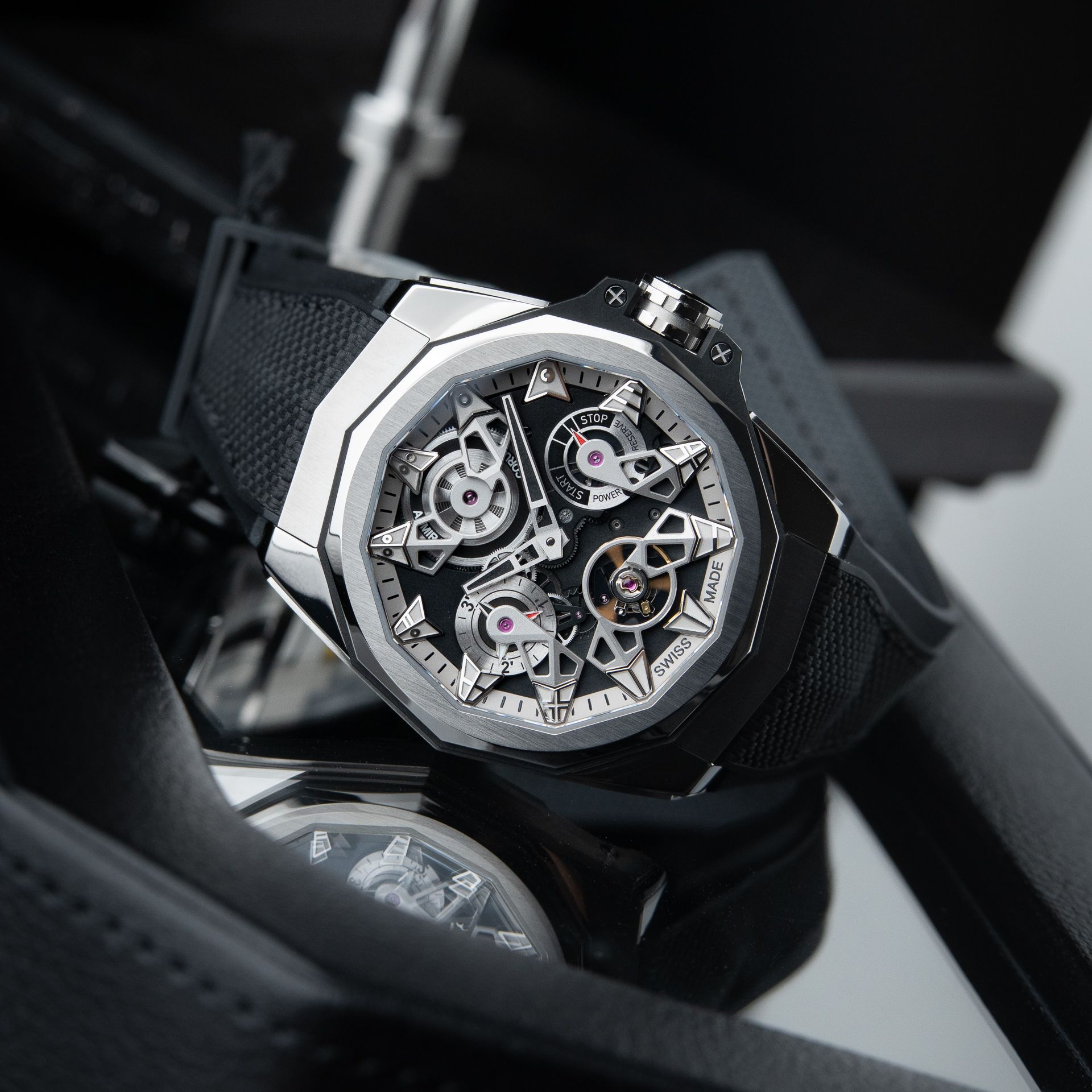 Corum Admiral UNWORN AC-One Openworked Titanium Rubber Automatic Cup 45mm