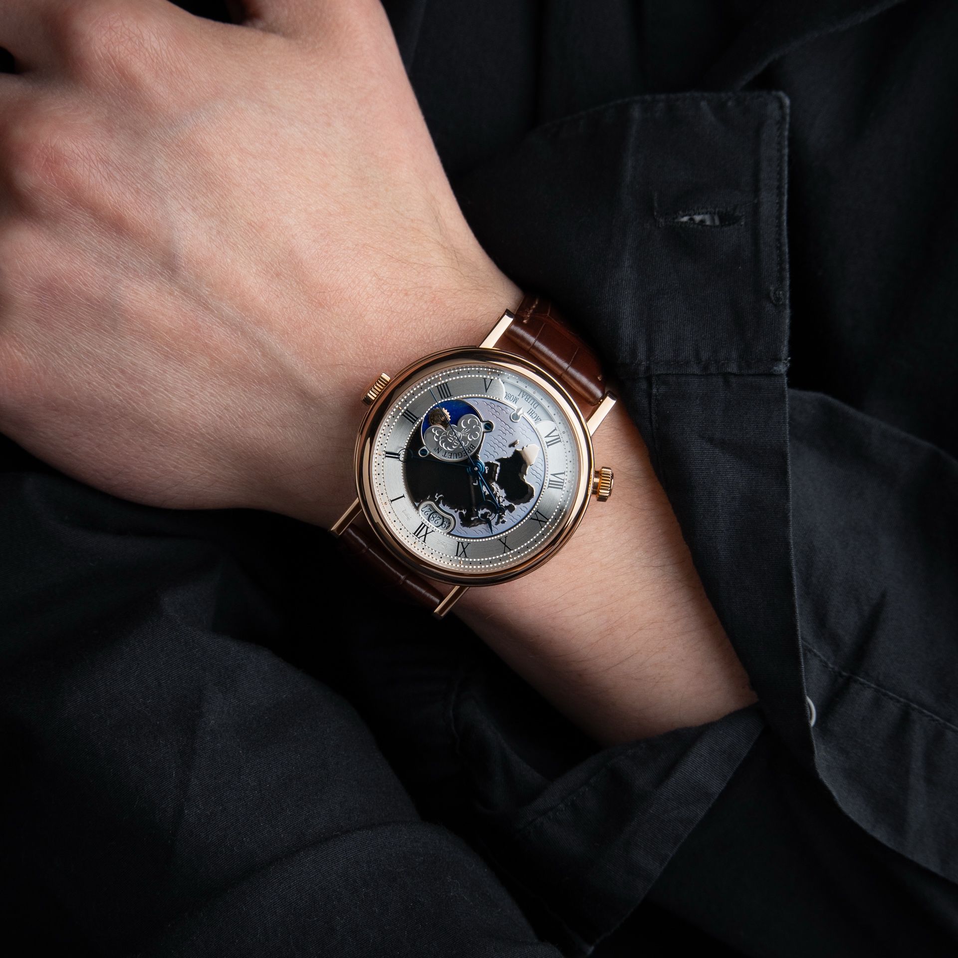 Breguet Classique 5717BR Europe Africa Hora Mundi World Time Rose Gold 43