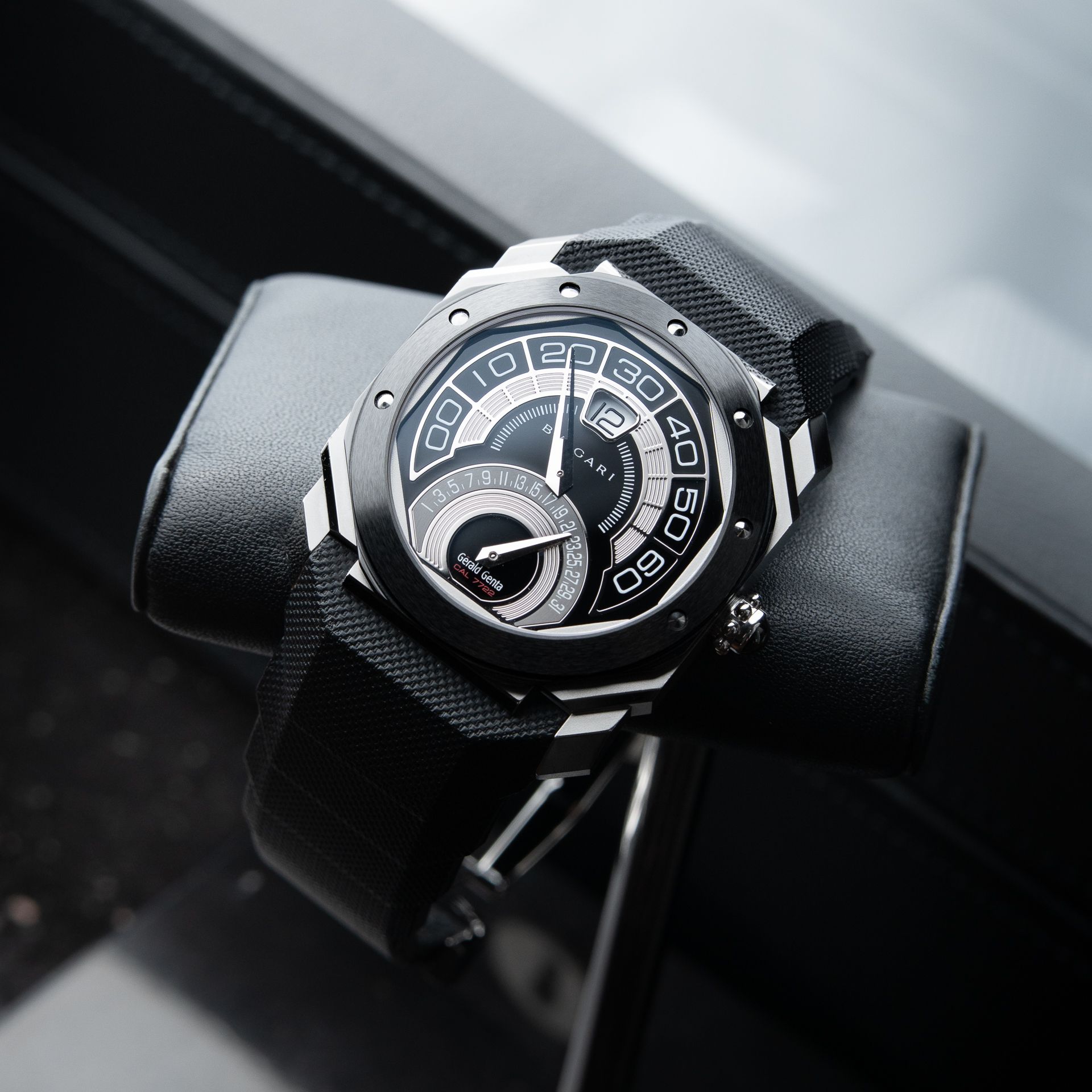 BVLGARI Octo Bi-Retro For Gerald Genta Jump Hour Retrograde Steel Ceramic Bulgari