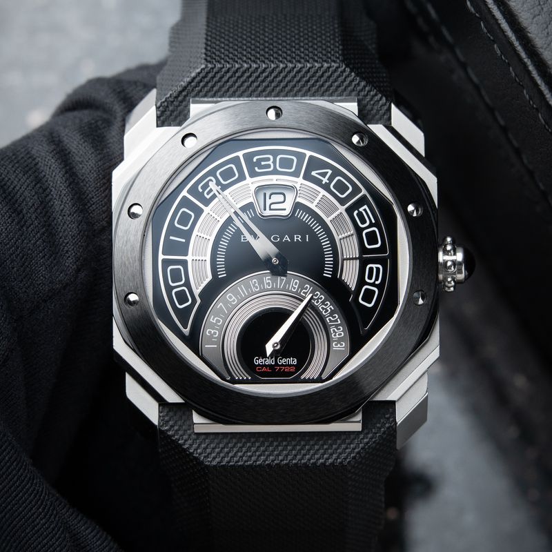 BVLGARI Octo Bi-Retro For Gerald Genta Jump Hour Retrograde Steel Ceramic Bulgari