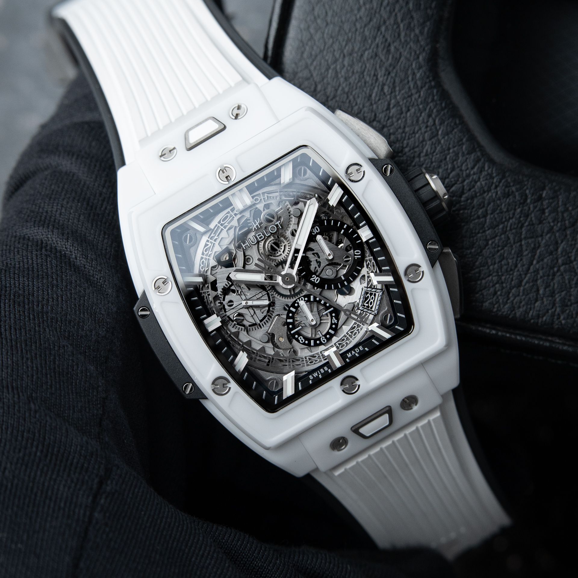 Hublot Spirit of Big Bang UNWORN 4/2025 White Ceramic Skeleton Chronograph