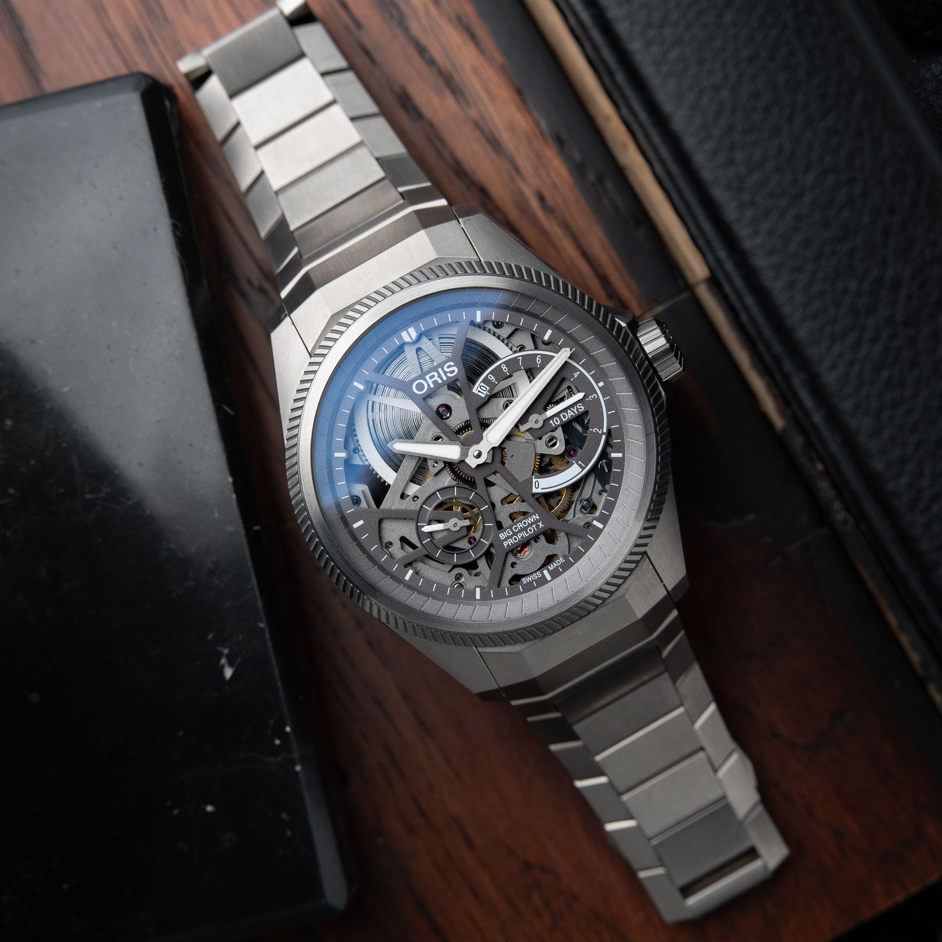 Oris Big Crown ProPilot X 10 Days Skeleton Openworked Titanium Bracelet 44