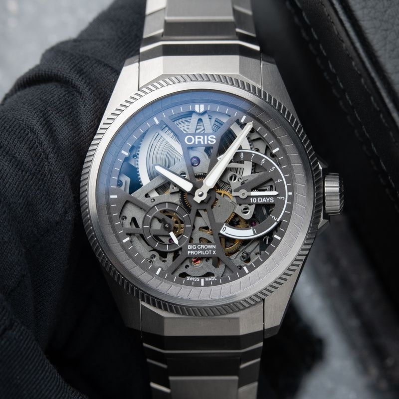 Oris Big Crown ProPilot X 10 Days Skeleton Openworked Titanium Bracelet 44