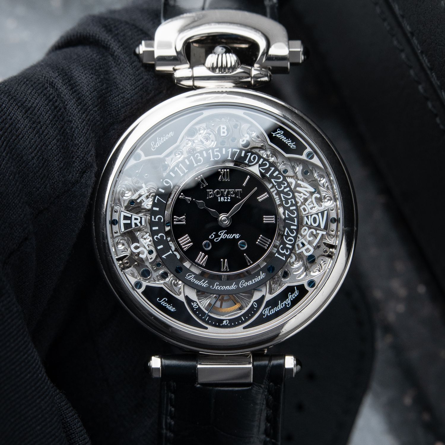 Bovet Virtuoso VII RARE Amadeo Fleurier Perpetual Calendar Retrograde Date White Gold Limited Edition