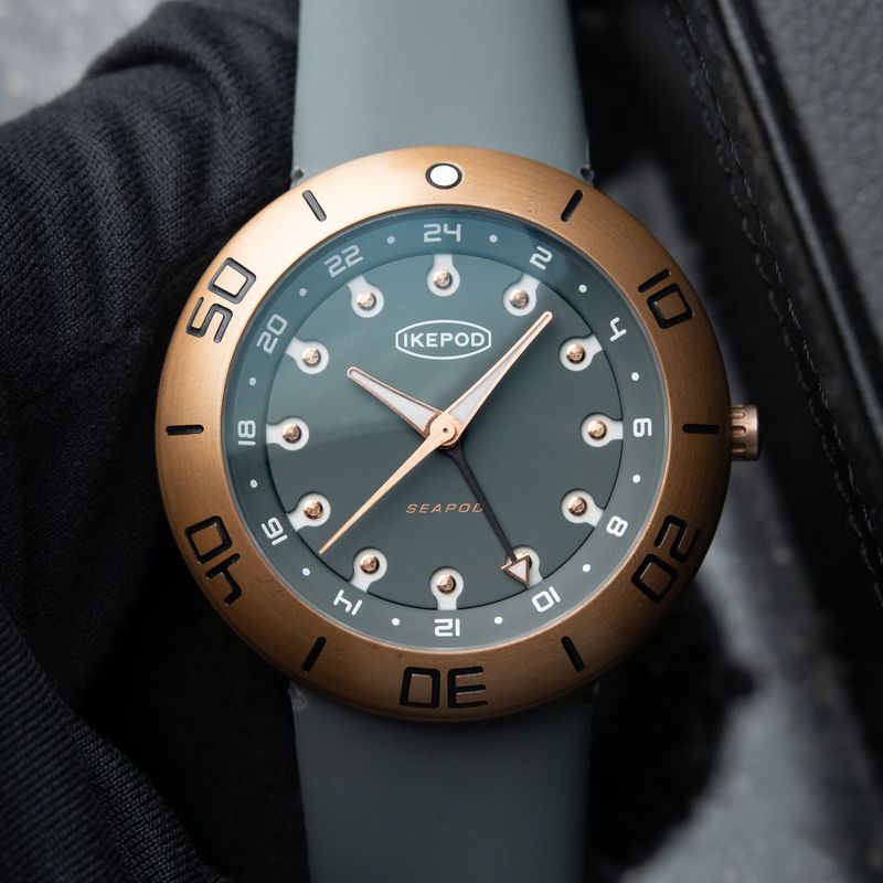 Ikepod Seapod Bronze Archi GMT 6/2025 Grey Limited Edition Automatic Diver S004