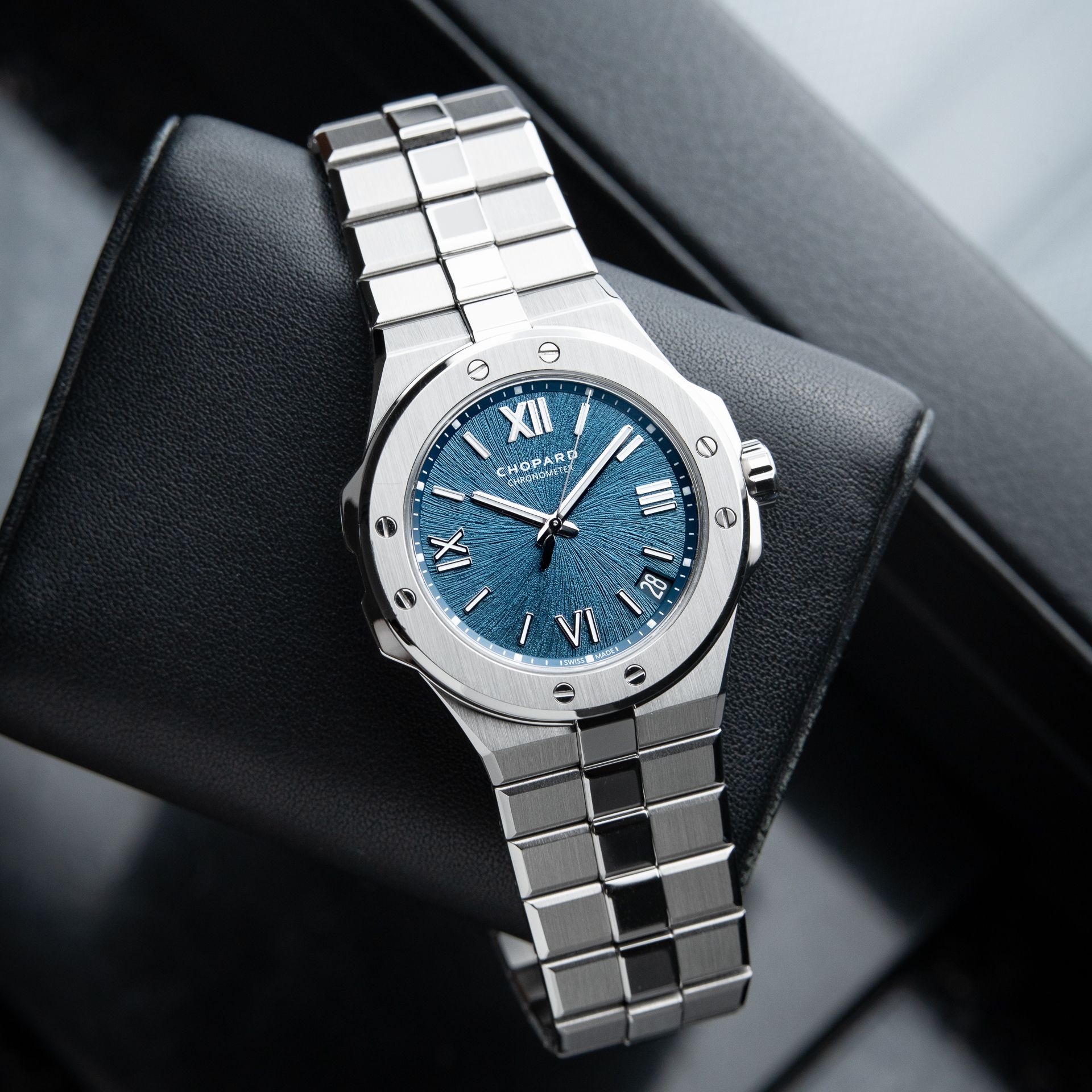 Chopard Alpine Eagle Large 41mm Date Blue Steel Bracelet Automatic