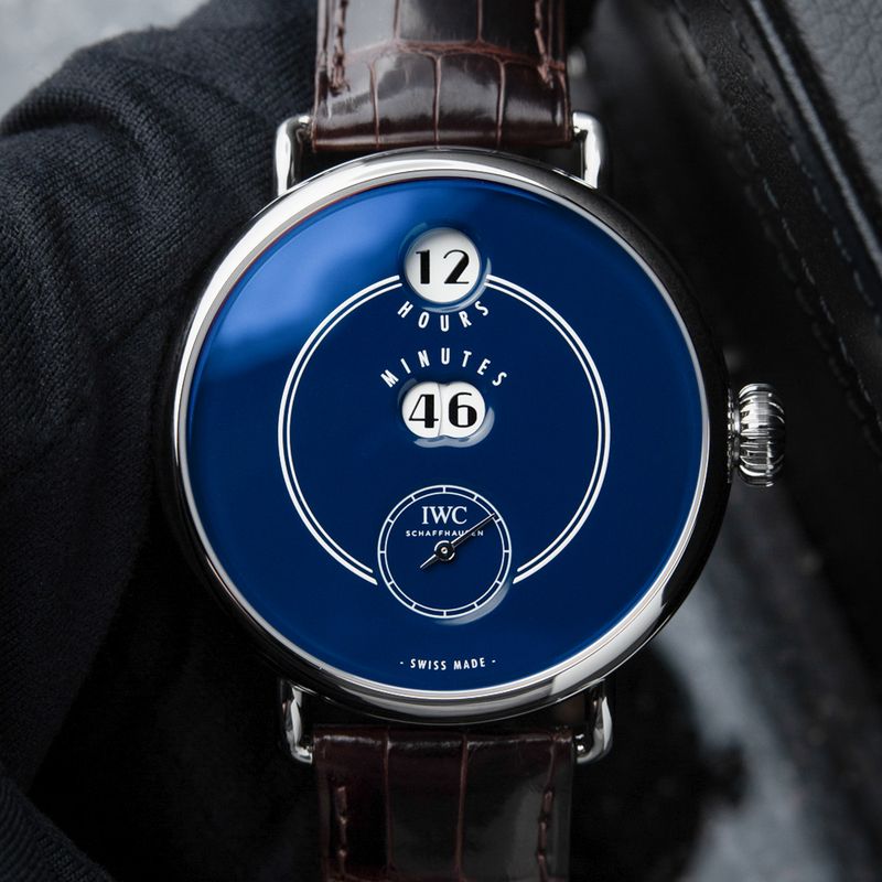 IWC Tribute To Pallweber Edition "150 Years" Jumping Hours Minutes Steel Blue SERVICED