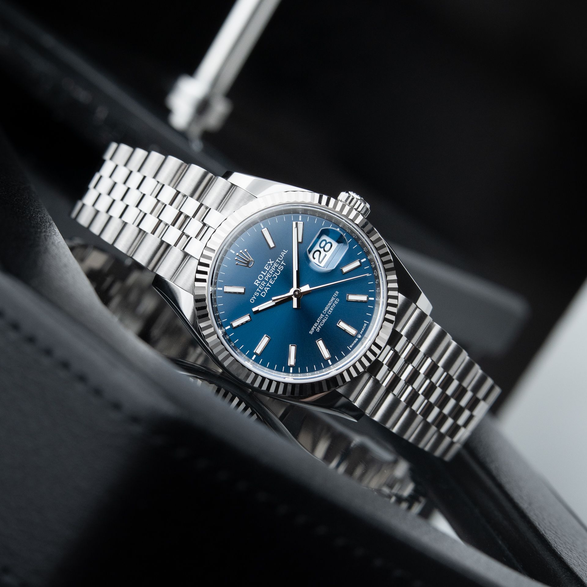 Rolex Datejust 36 UNWORN 12/2025 Blue Dial Fluted Bezel Jubilee Bracelet 126234