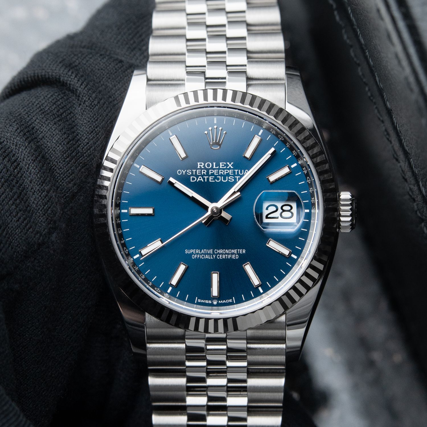 Rolex Datejust 36 UNWORN 12/2025 Blue Dial Fluted Bezel Jubilee Bracelet 126234