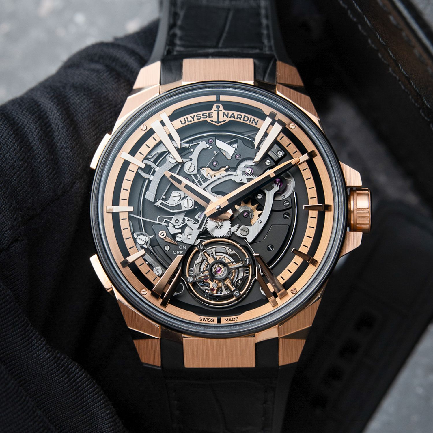 Ulysse Nardin Blast Hourstriker UNWORN 7/2023 Tourbillon Skeleton Rose Gold Black PVD Titanium Ulysse Nardin Blast Hourstriker UNWORN 7/2023 Tourbillon Skeleton Rose Gold Black PVD Titanium