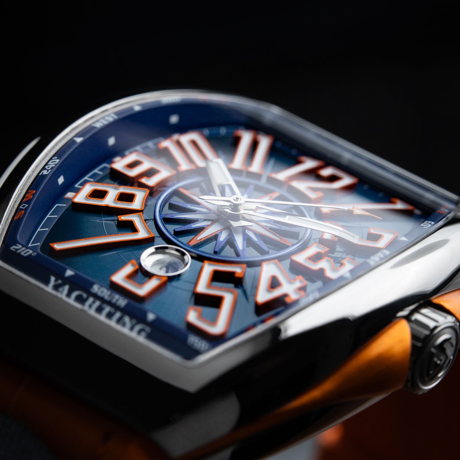 Franck Muller Vanguard Yachting 10/2024 Blue Dial Orange V 45 SC