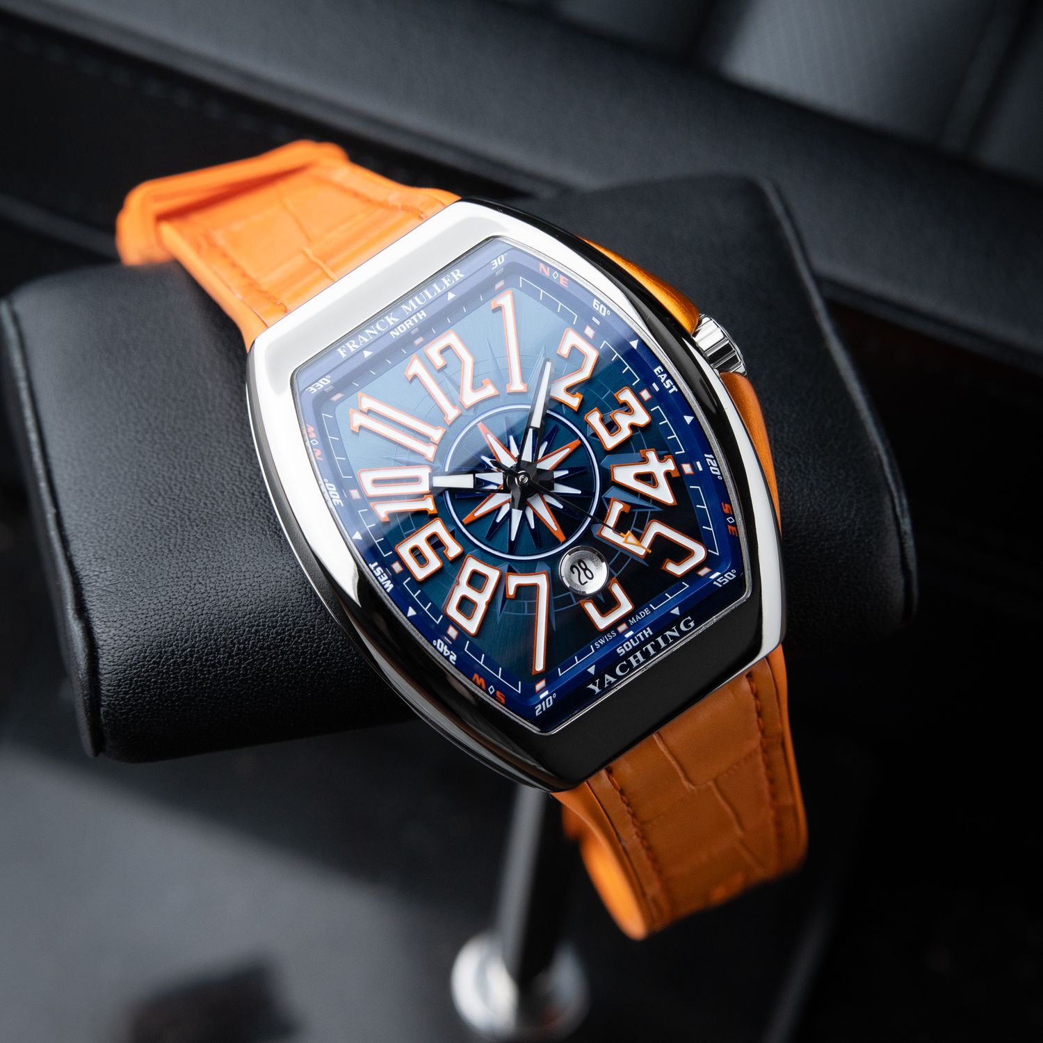 Franck Muller Vanguard Yachting 10/2024 Blue Dial Orange V 45 SC