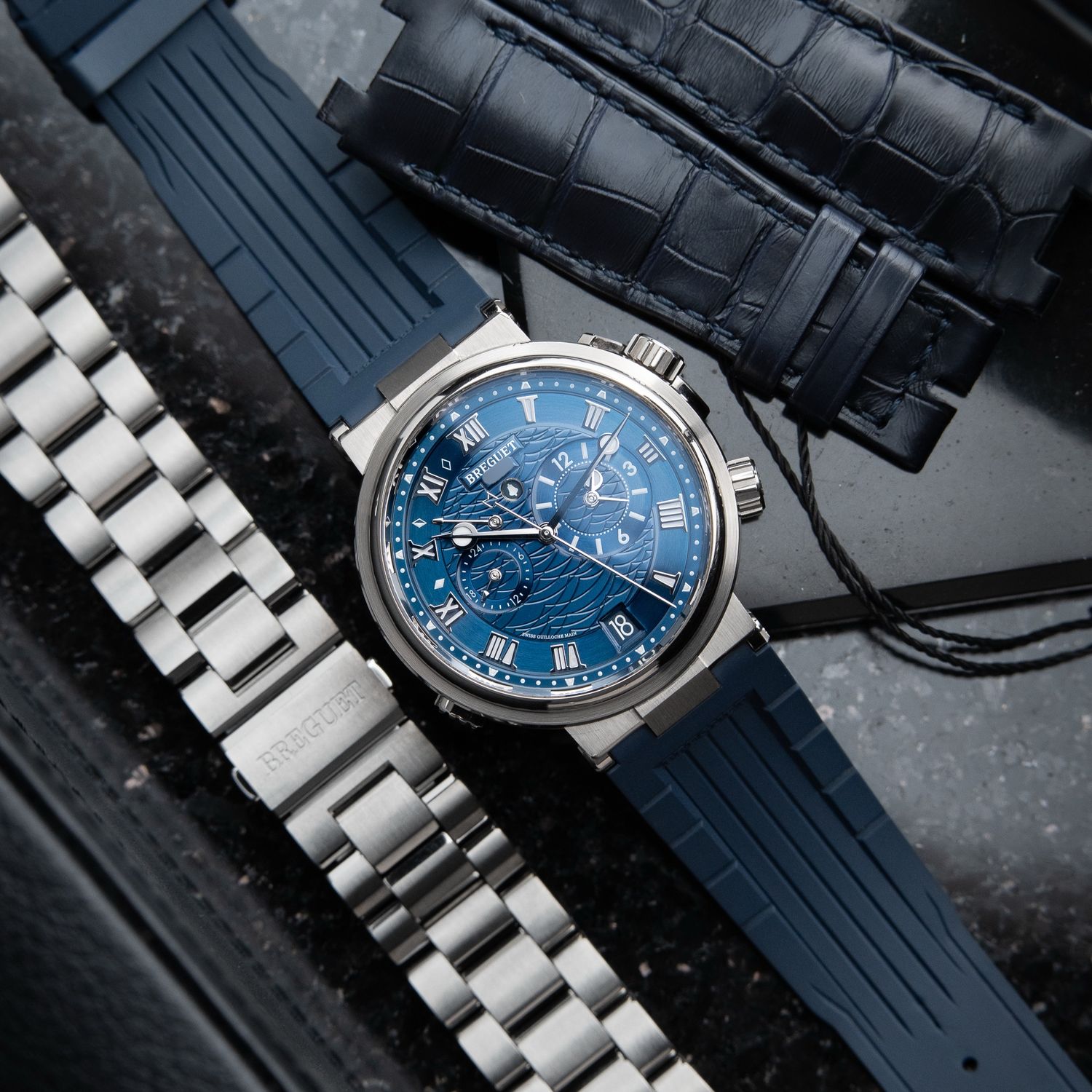Breguet Marine Alarme Musicale 5547BB White Gold Blue Alarm