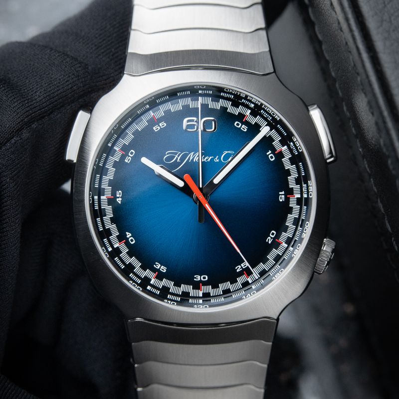H. Moser & Cie. Streamliner GEN 1 Flyback Chronograph Blue Steel Bracelet