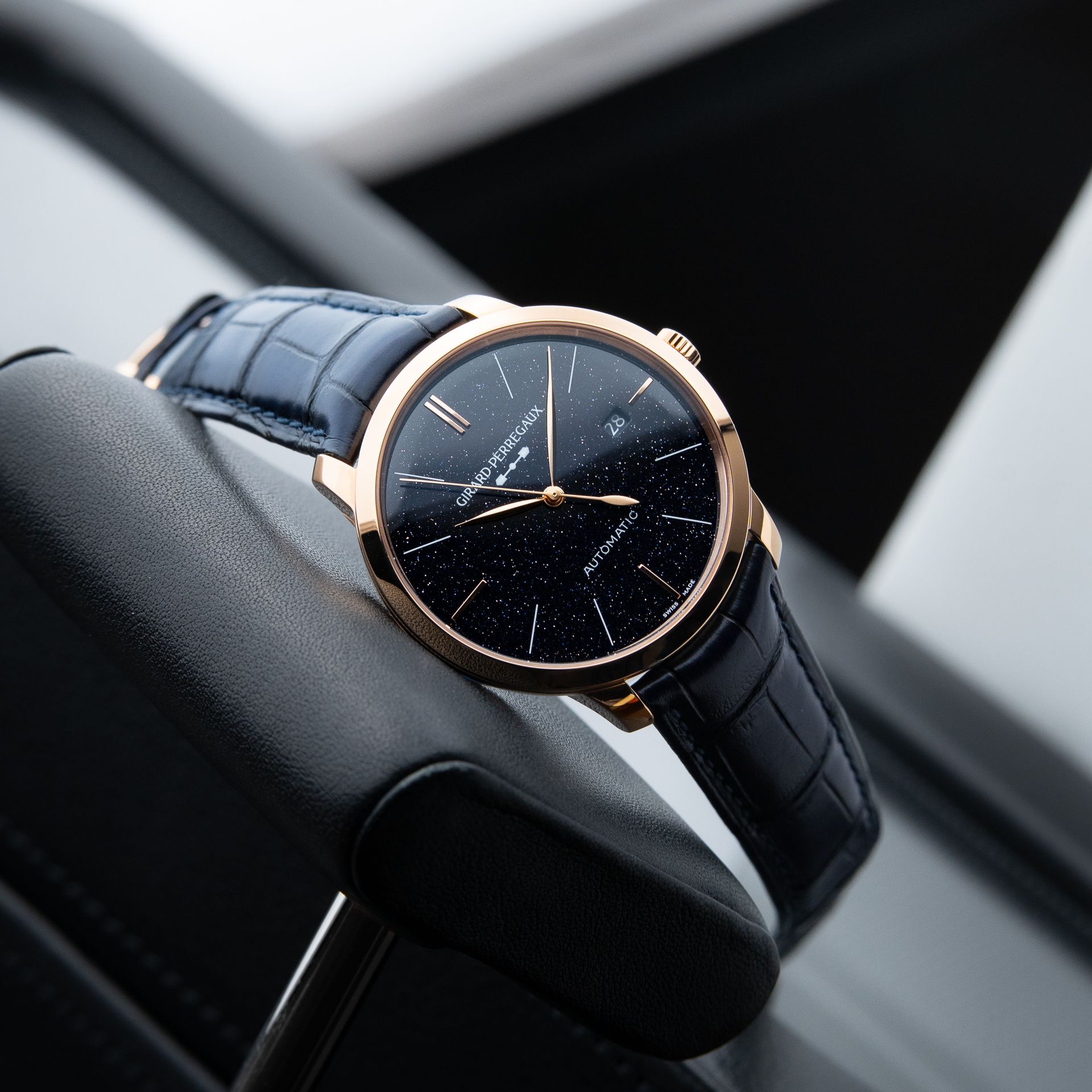 Girard Perregaux 1966 Orion RARE UNWORN 2/2024 Blue Aventurine Rose Gold Set 40