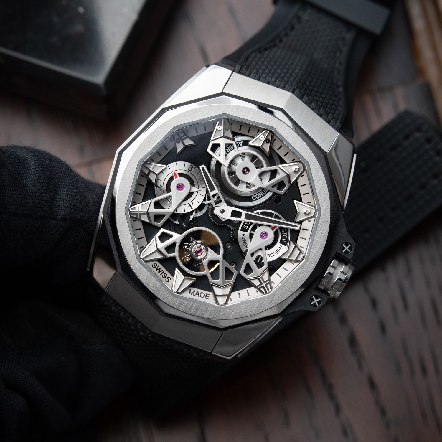 Corum Admiral UNWORN AC-One Openworked Titanium Rubber Automatic