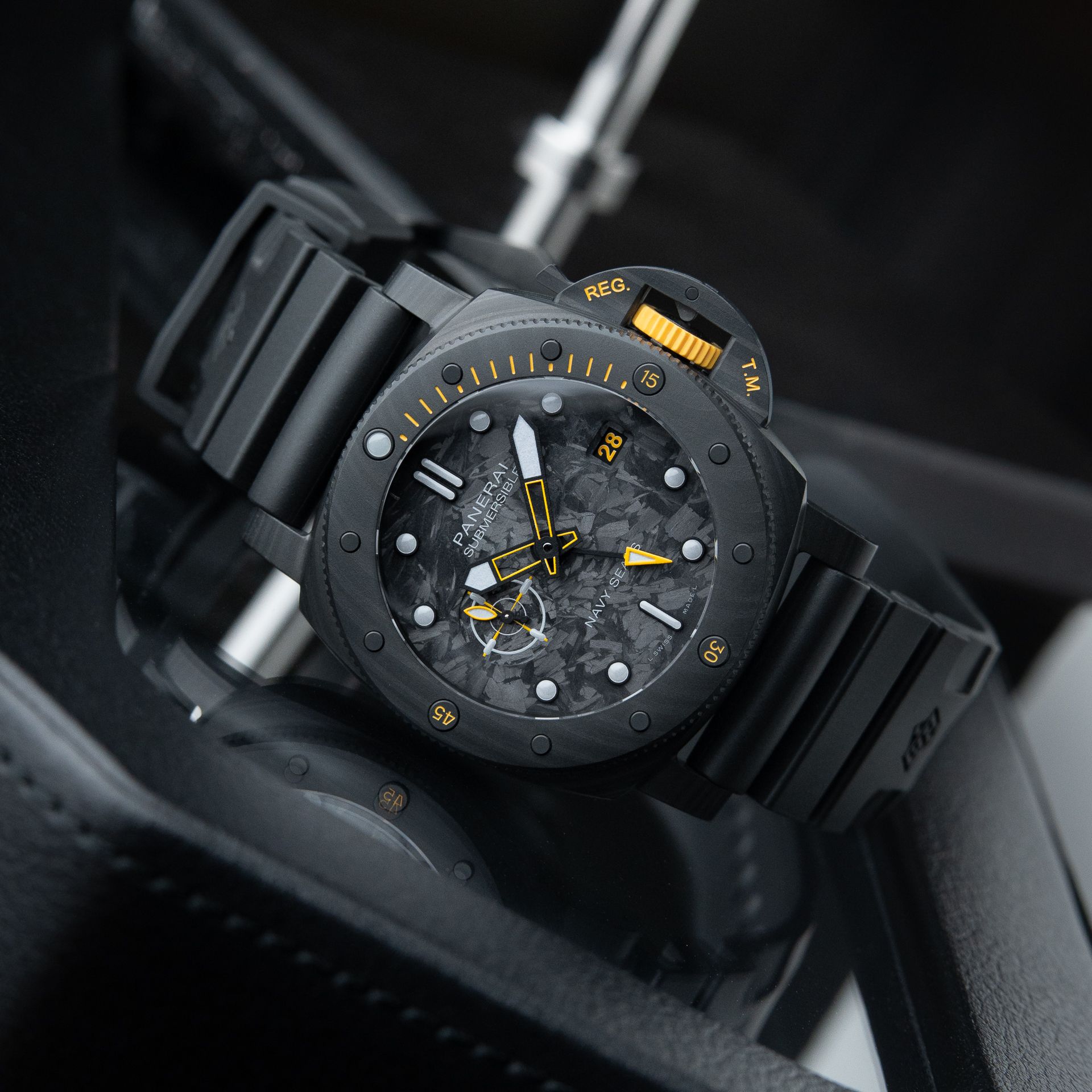 Panerai Submersible GMT Navy Seals Carbotech Limited Edition Black Pam1324